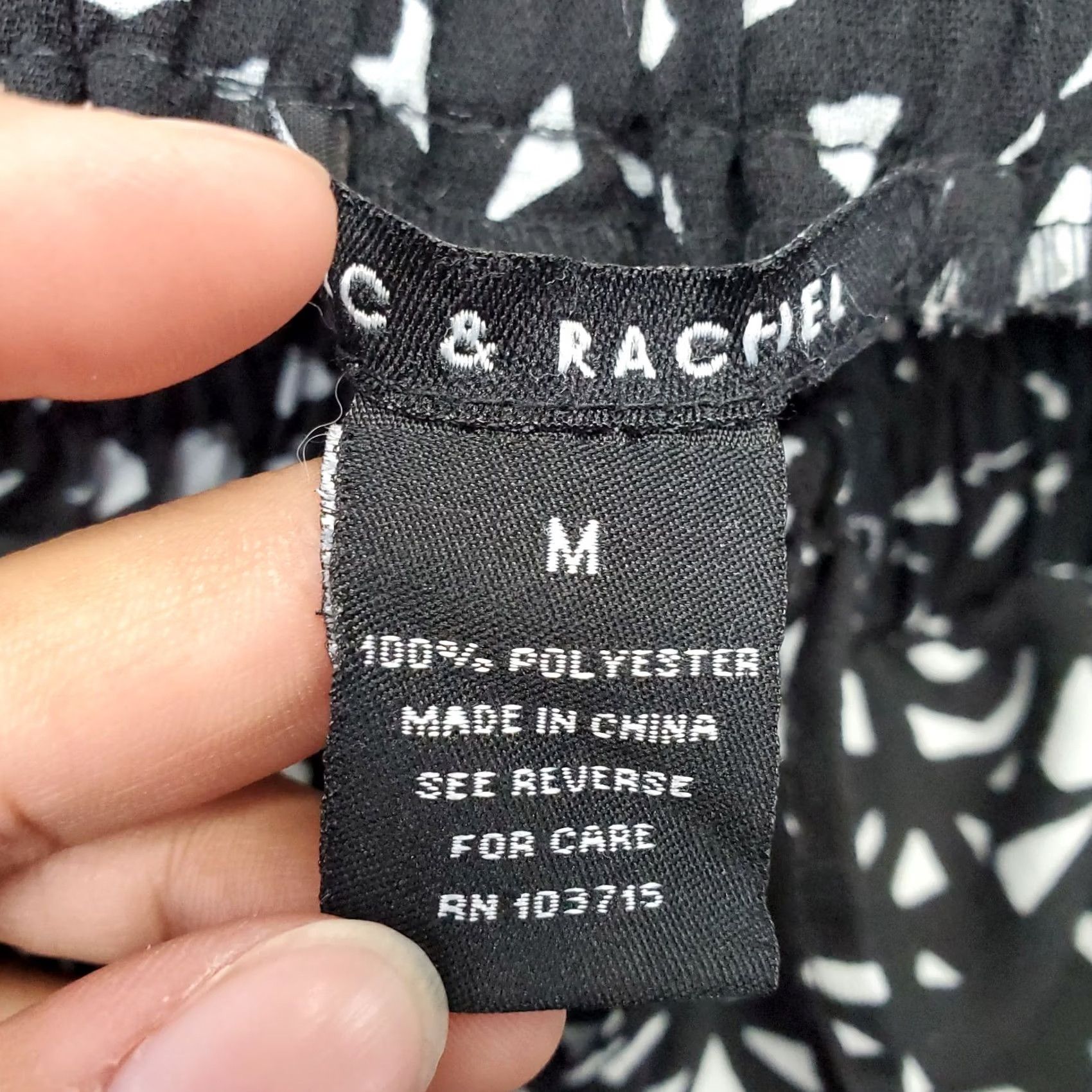 Vintage Zac & Rachel Womens M Multi Geo Print Regular Fit Trouser Pants Drawstring Waist Size 32" / US 10 / IT 46 - 7 Thumbnail