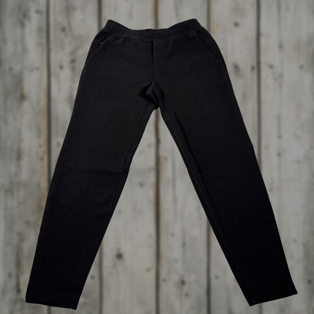 Lululemon Lululemon Pants Mens S Black Textured Knit Jogger Elastic Waist Size US 29 - 1 Thumbnail