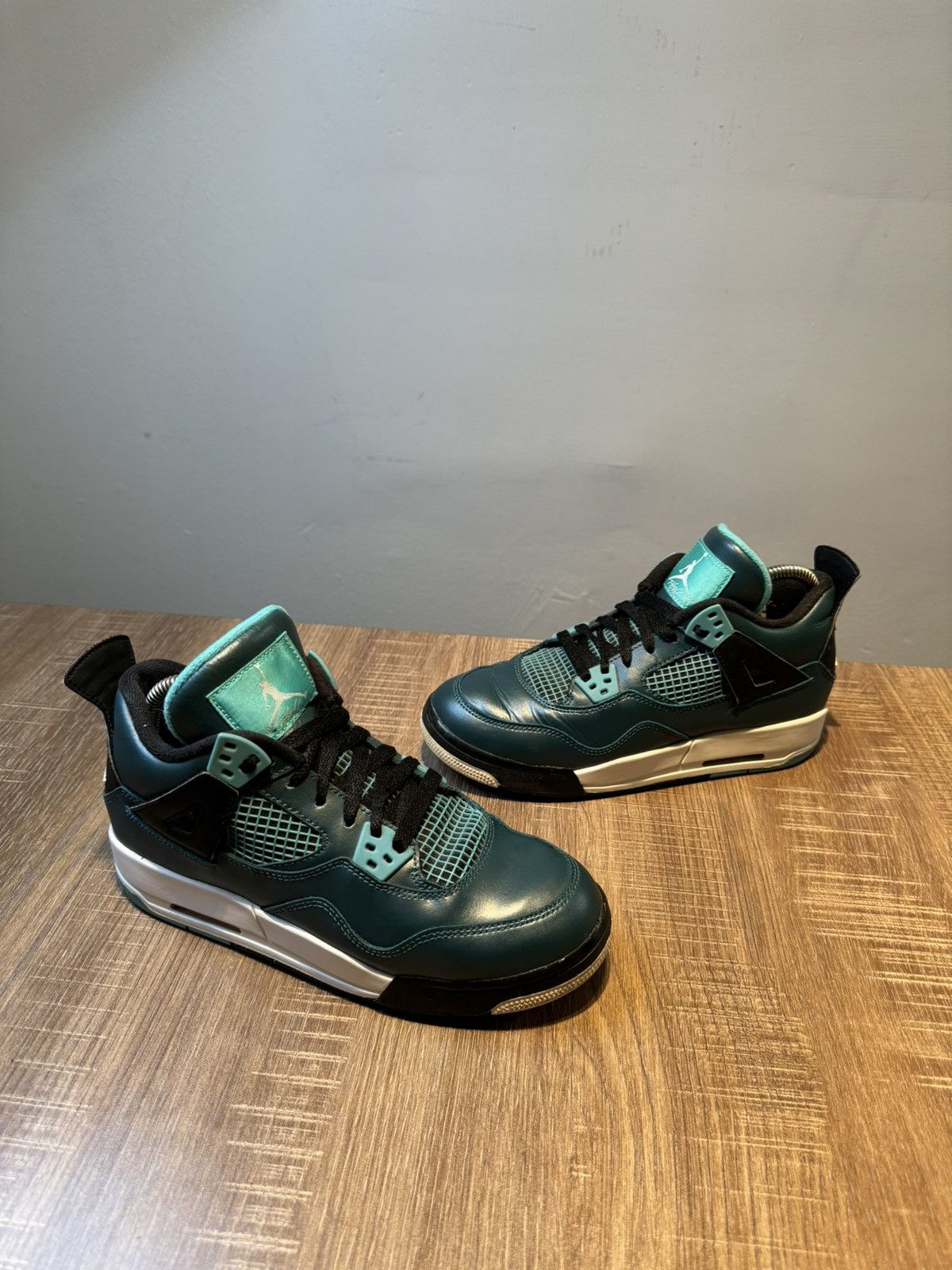 Jordan Brand NIKE AIR JORDAN 4 IV TEAL WHITE BLACK SIZE 5.5Y/ W 7 Shoes Size US 7 / IT 37 - 2 Thumbnail