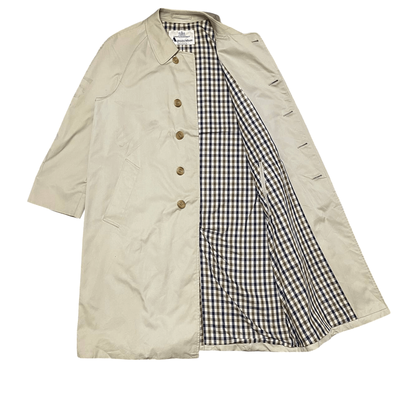 Aquascutum Vintage Aquascutum of London Trench Coat Checkered Size US M / EU 48-50 / 2 - 1 Thumbnail