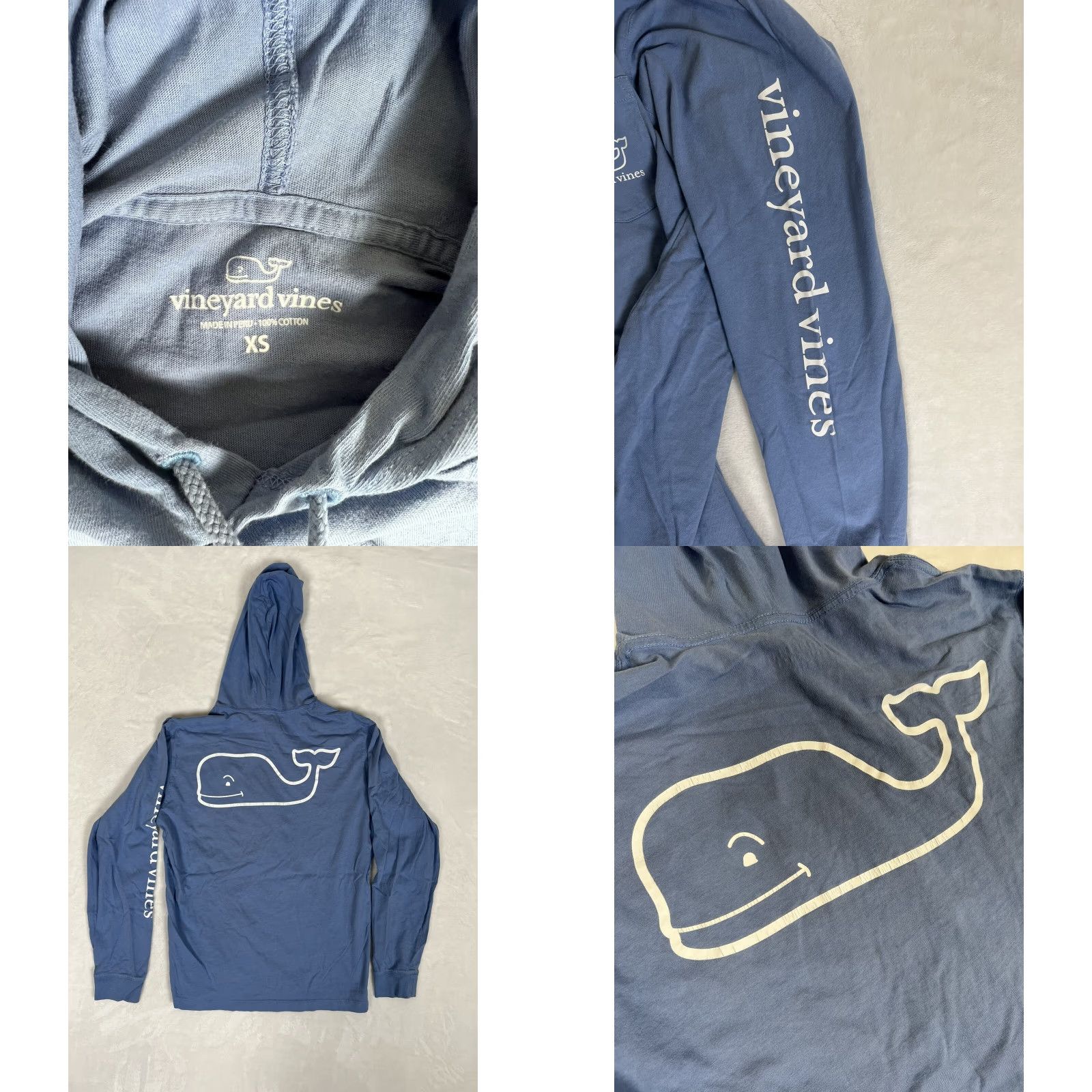 Vineyard Vines VINEYARD VINES Hooded Long Sleeve Shirt XS Men Light Blue Color Blue Old Logo Crack Stain Preppy Classic 90s? Size US XS / EU 42 / 0 - 8 Thumbnail