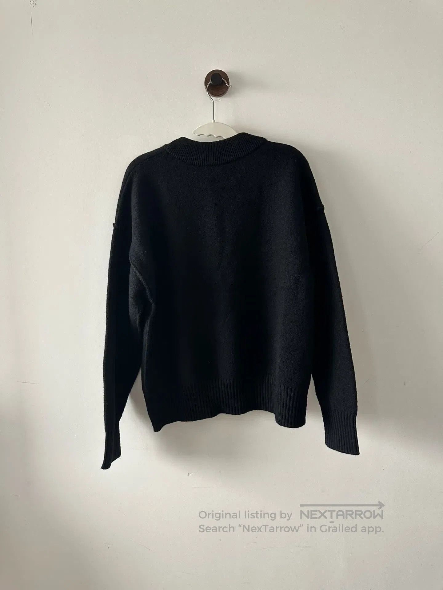 AMI AMI Black Heart Wool Cardigan| Size US S / EU 44-46 / 1 - 2 Thumbnail