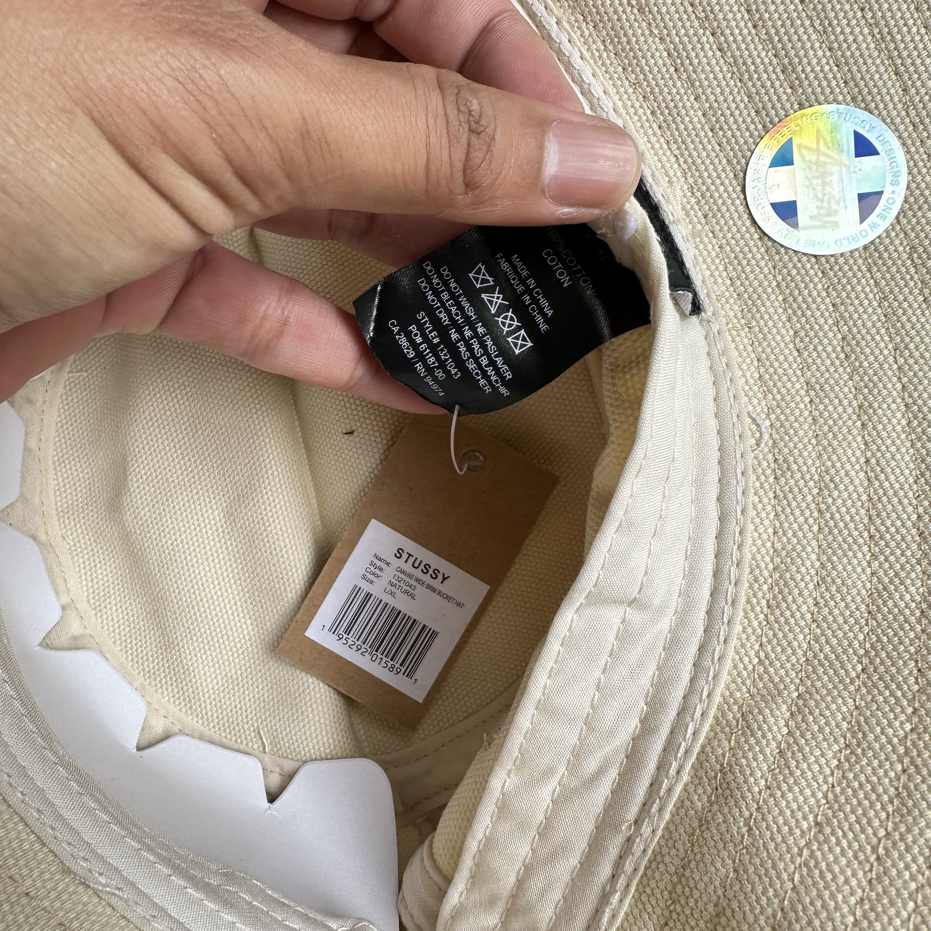 Stussy STUSSY CANVAS WIDE BRIM BUCKET HAT L/XL Size ONE SIZE - 4 Thumbnail