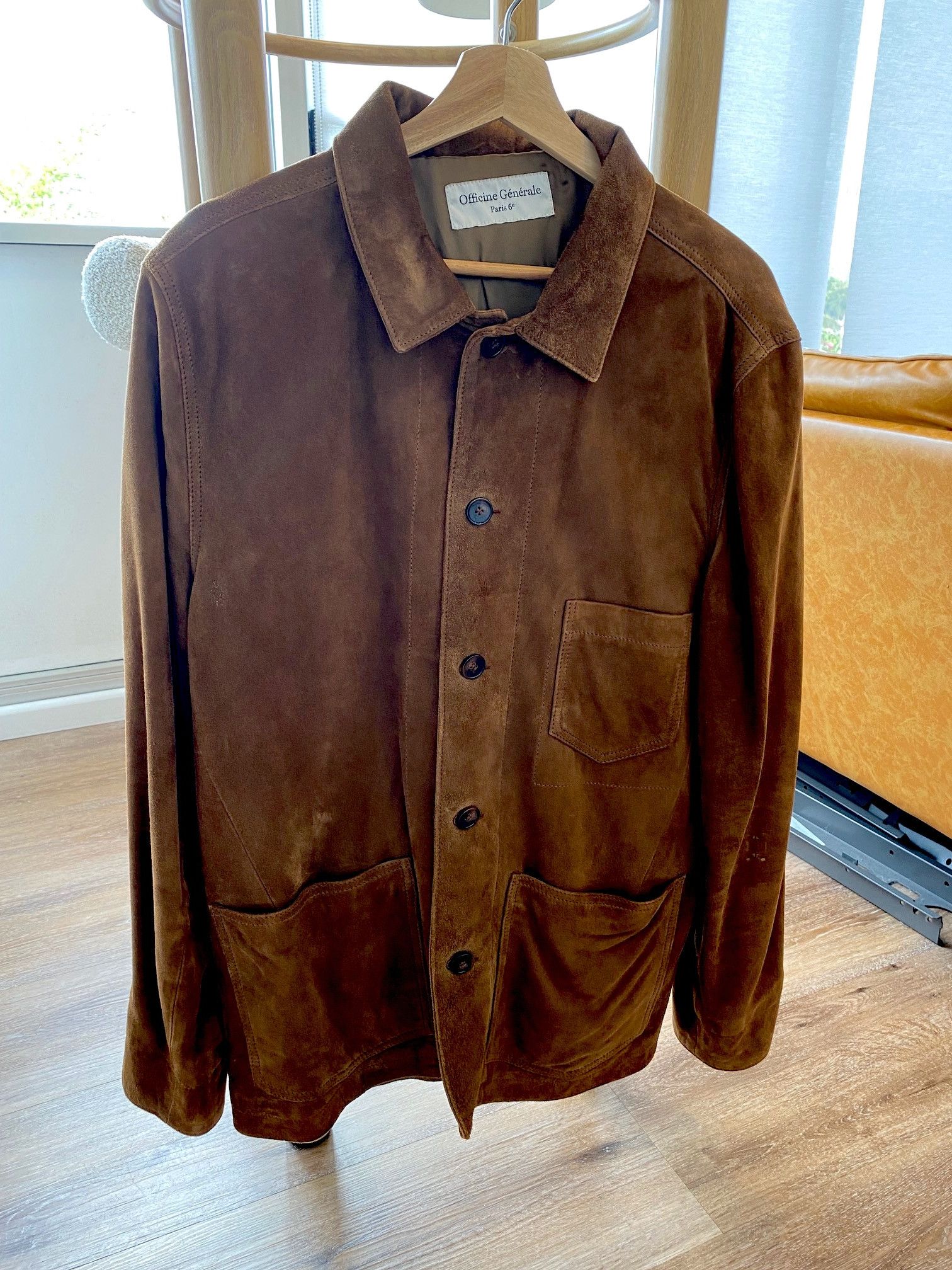 Officine Generale Leather Taylor Jacket Size US L / EU 52-54 / 3 - 3 Thumbnail