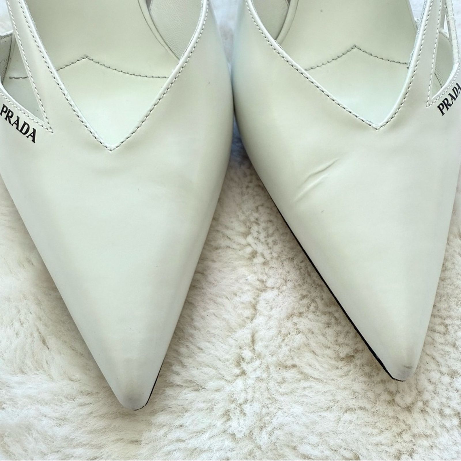 Prada Prada Cut-Out Brushed Leather Pumps size 40EU or 9US 1200$ Size US 9 / IT 39 - 5 Thumbnail