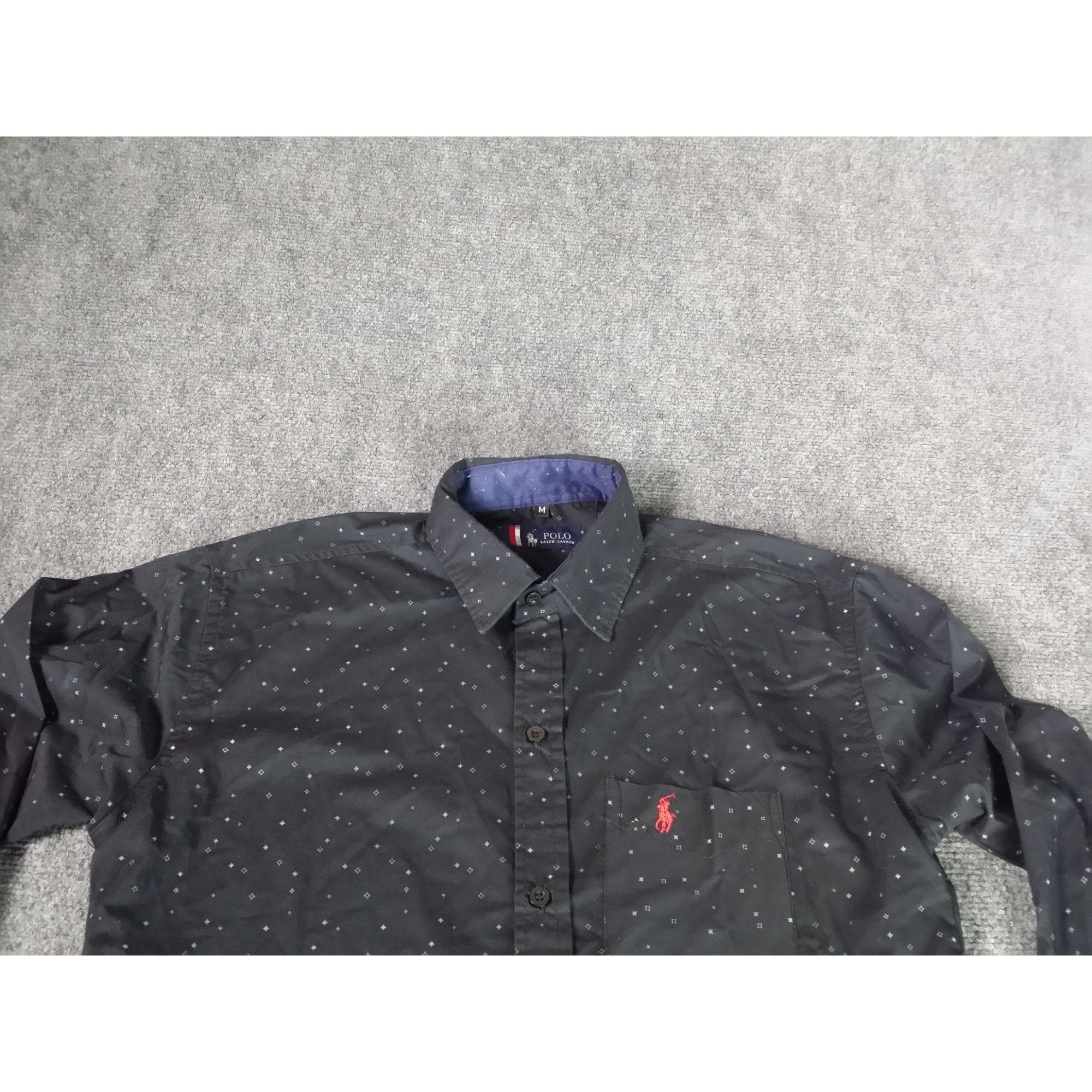 Polo Ralph Lauren Polo Ralph Lauren Button Up Shirt Men Sz M Black Geometric P Size US M / EU 48-50 / 2 - 2 Thumbnail