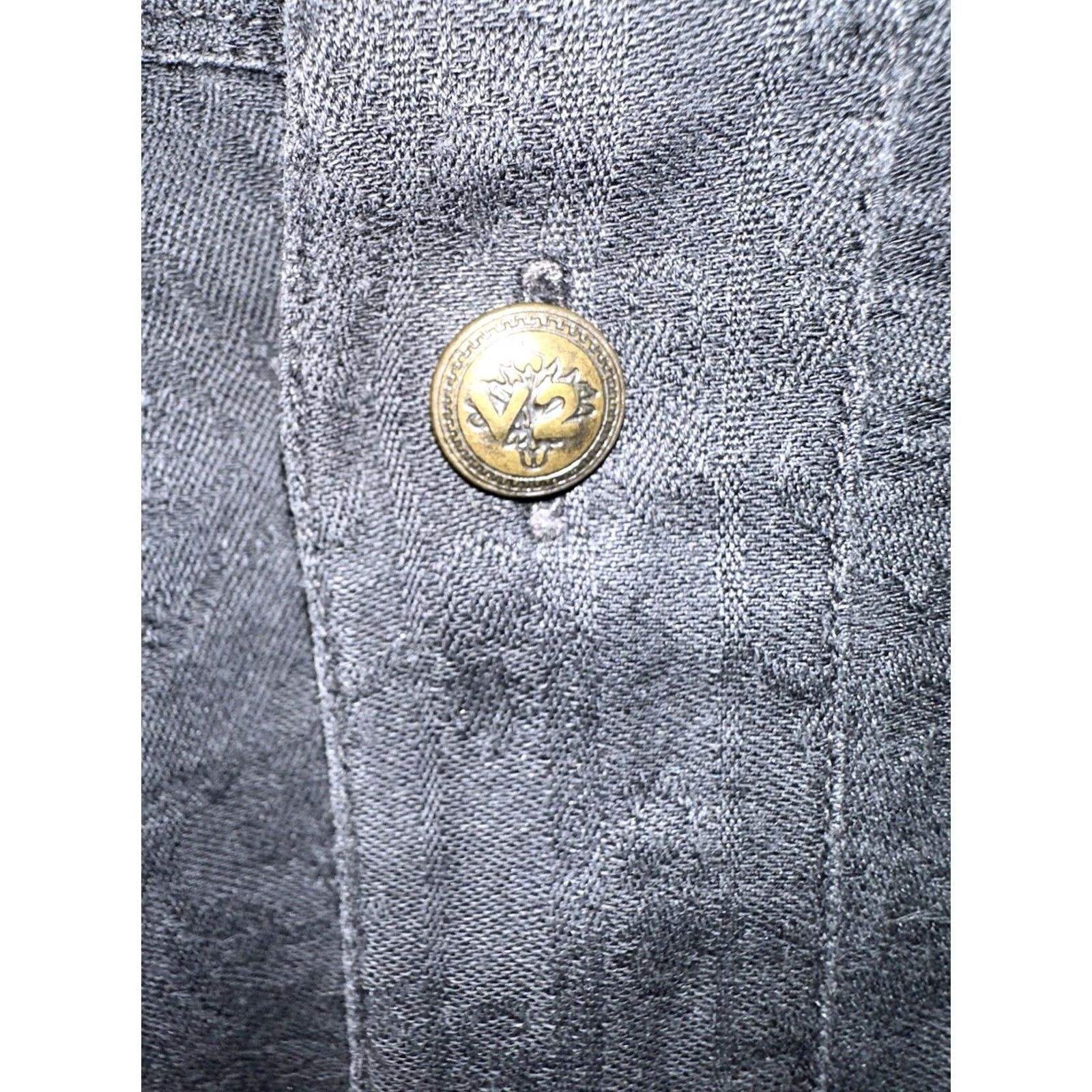Versace VINTAGE Versace Classic Button-Up Shirt Men XL Black 90s Long Sleeve Collared Size US XL / EU 56 / 4 - 4 Thumbnail