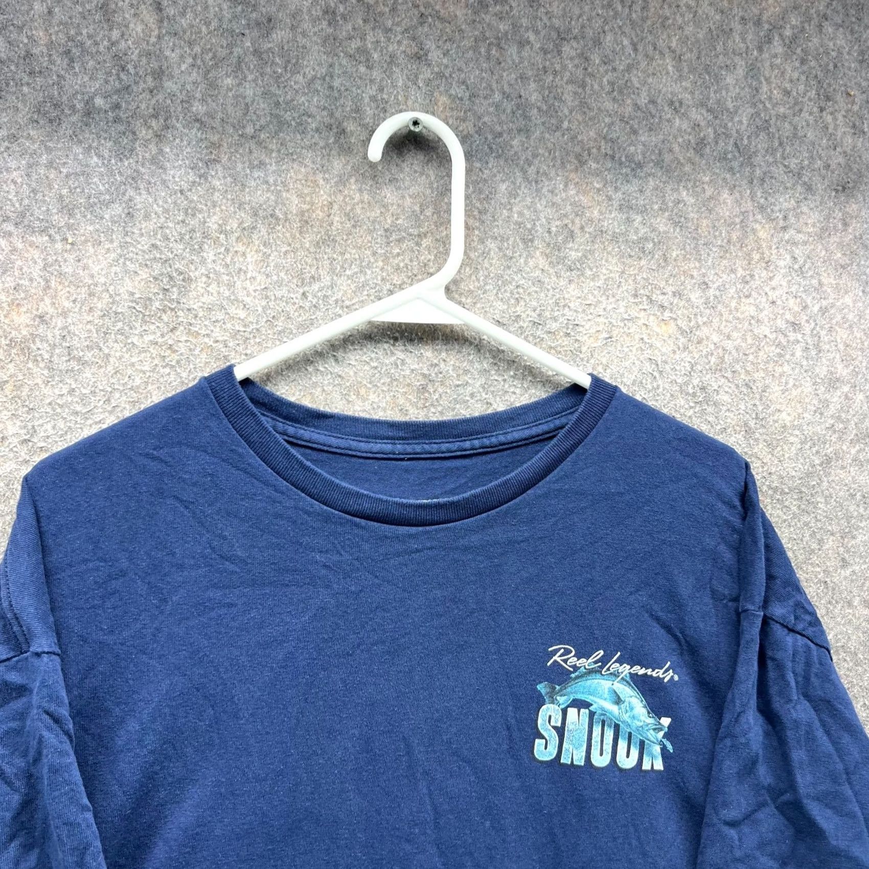 Vintage Reel Legends Shirt Mens XL Blue Navy Crewneck Tee VTG Bass Print Crew Neck Contact: Vintage Reel Legends Shirt Mens XL Blue Navy VTG Bass Print Logo Size US XL / EU 56 / 4 - 5 Thumbnail