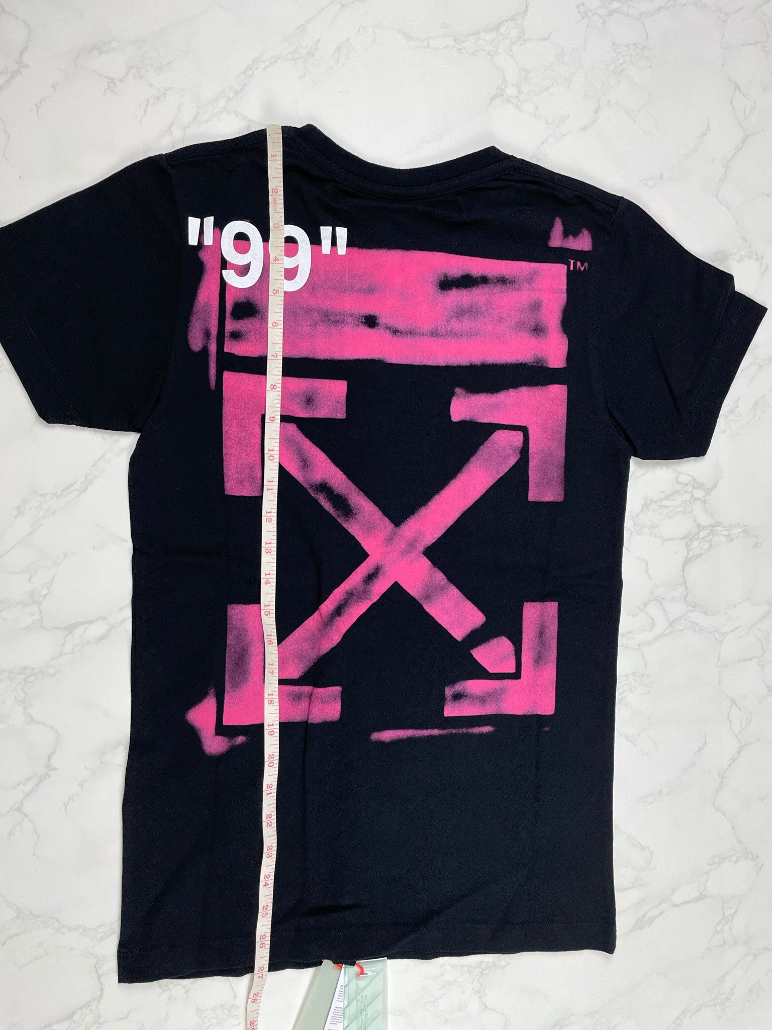 Off-White 🔥[SALE]🔥 Off-White Black Stencil Logo Slim Tee Size US XXS / EU 40 - 4 Thumbnail