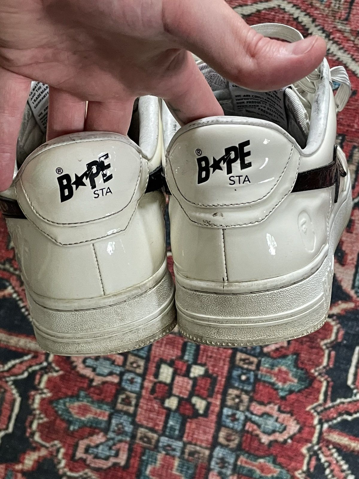 Bape Patent Leather Bapesta Size US 11 / EU 44 - 4 Thumbnail