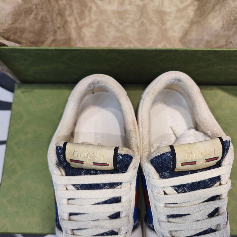 Gucci Gucci Screener Denim Fashion Sneakers for Men - Size US 6.5 / EU 39-40 - 6 Thumbnail