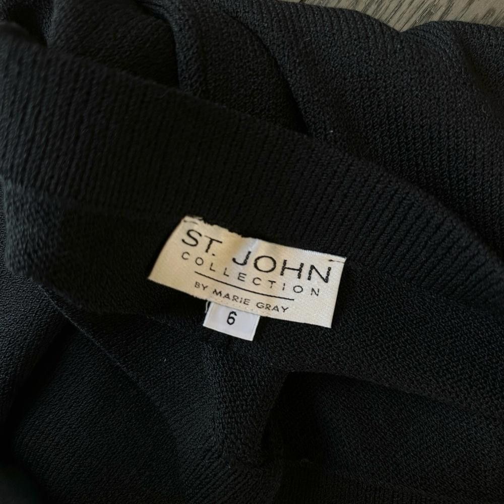 Andrew St. John St. John Collection Black Wide-Leg Pants - Size 6 Size 28" / US 6 / IT 42 - 3 Thumbnail