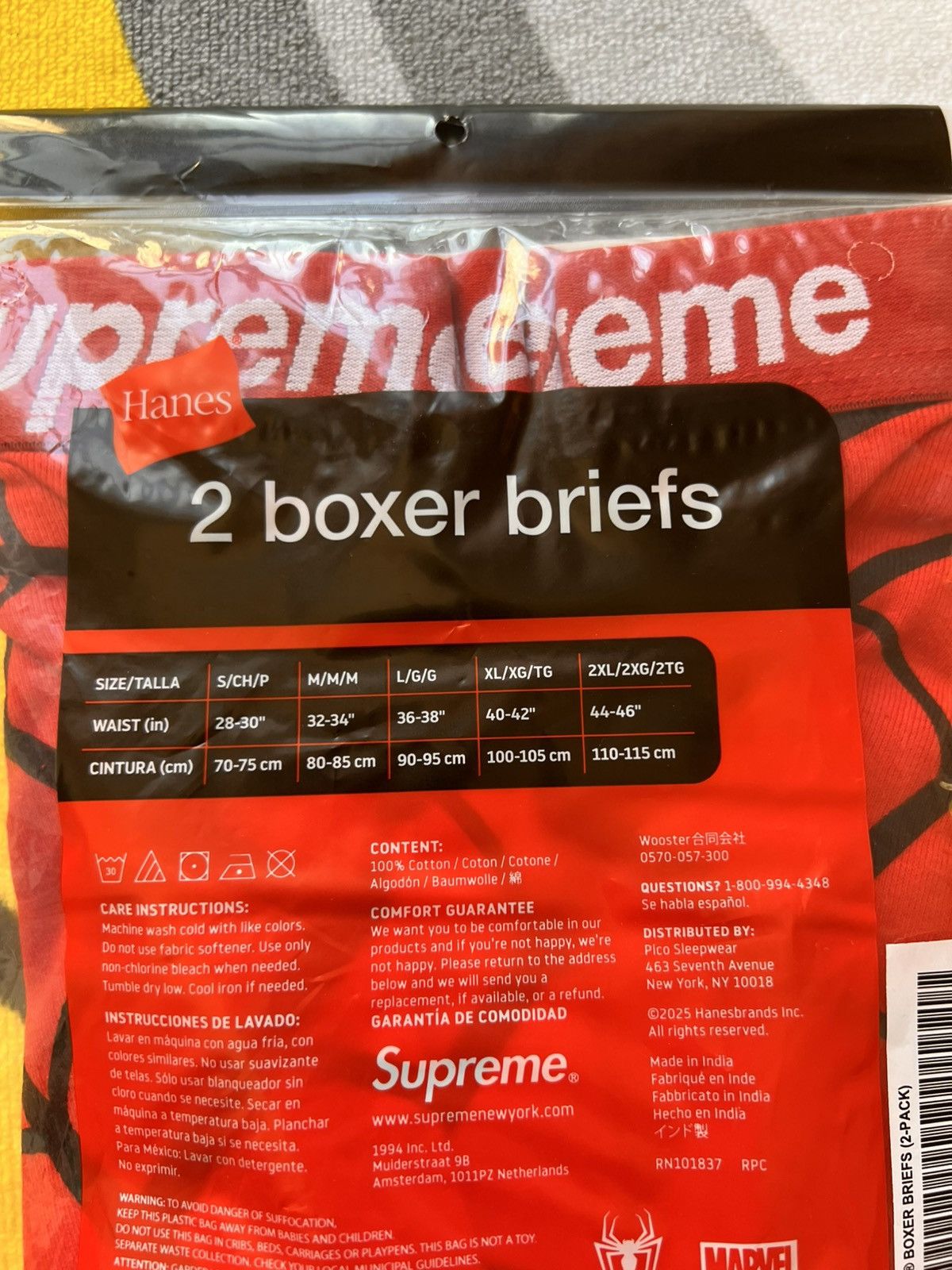 Supreme M Supreme Marvel Spider-Man Web Boxer Briefs hanes Pack Red Size US 32 / EU 48 - 8 Thumbnail