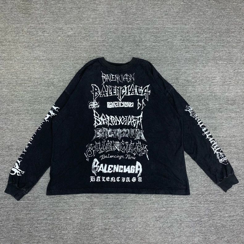 Balenciaga Balenciaga Black Sanskrit graffiti multi-element full-prin Size US L / EU 52-54 / 3 - 1 Thumbnail