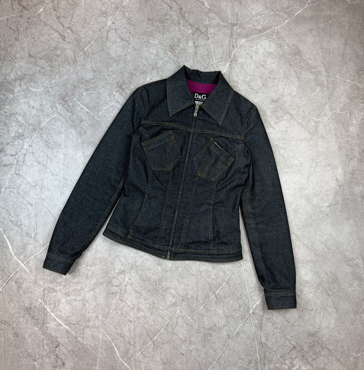 Dolce & Gabbana Dolce & Gabbana Blue Denim Butterfly Jeans Jacket Size S / US 4 / IT 40 - 2 Thumbnail
