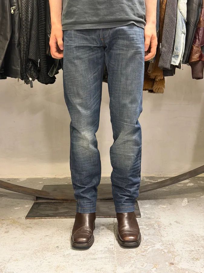 Dolce & Gabbana 2000s Dolce & Gabbana Navy Raw Faded Denim Jeans Size US 32 / EU 48 - 1 Thumbnail