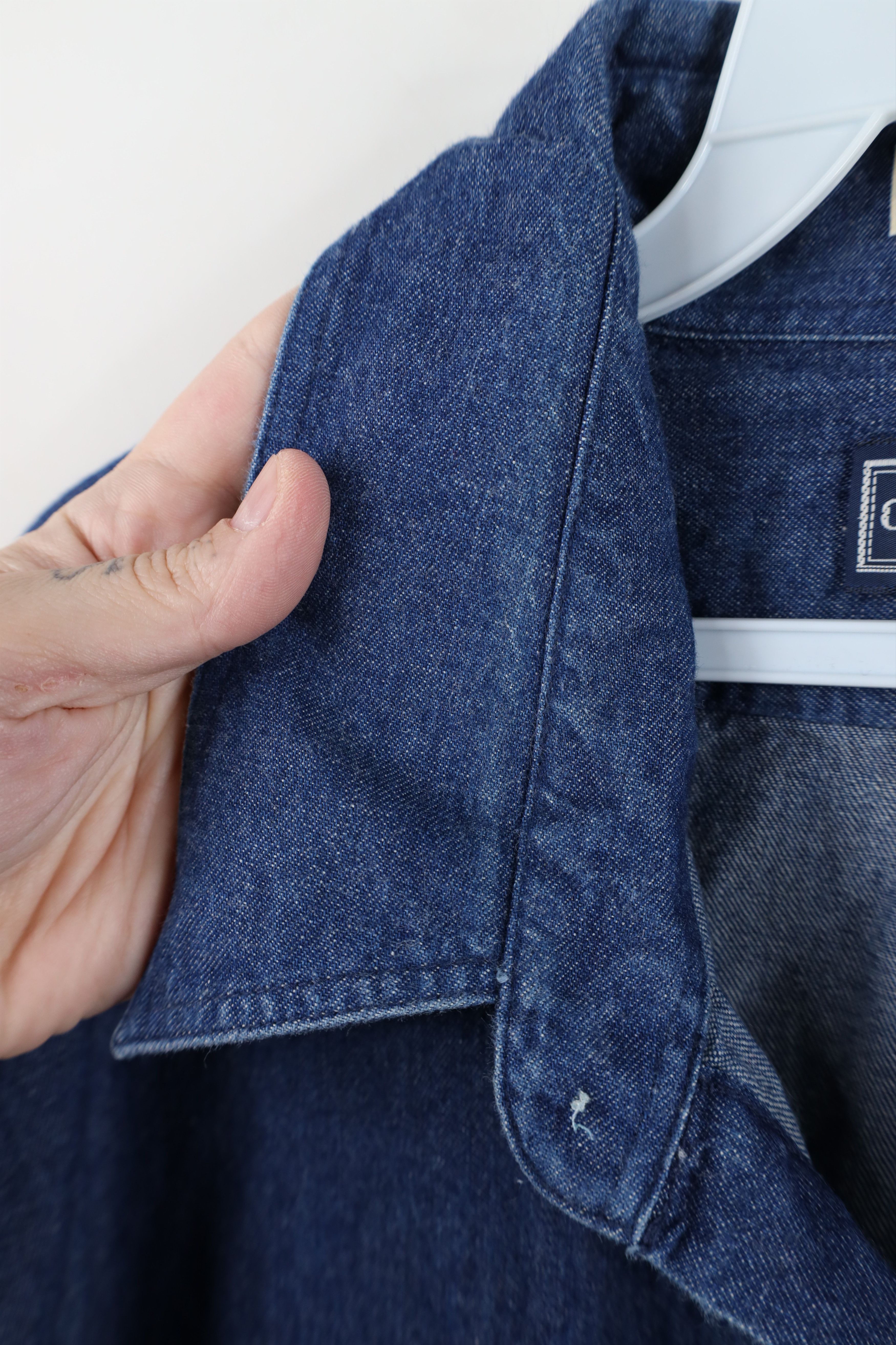 Vintage Vintage 90s Streetwear Collared Denim Jean Button Shirt Size US M / EU 48-50 / 2 - 9 Thumbnail
