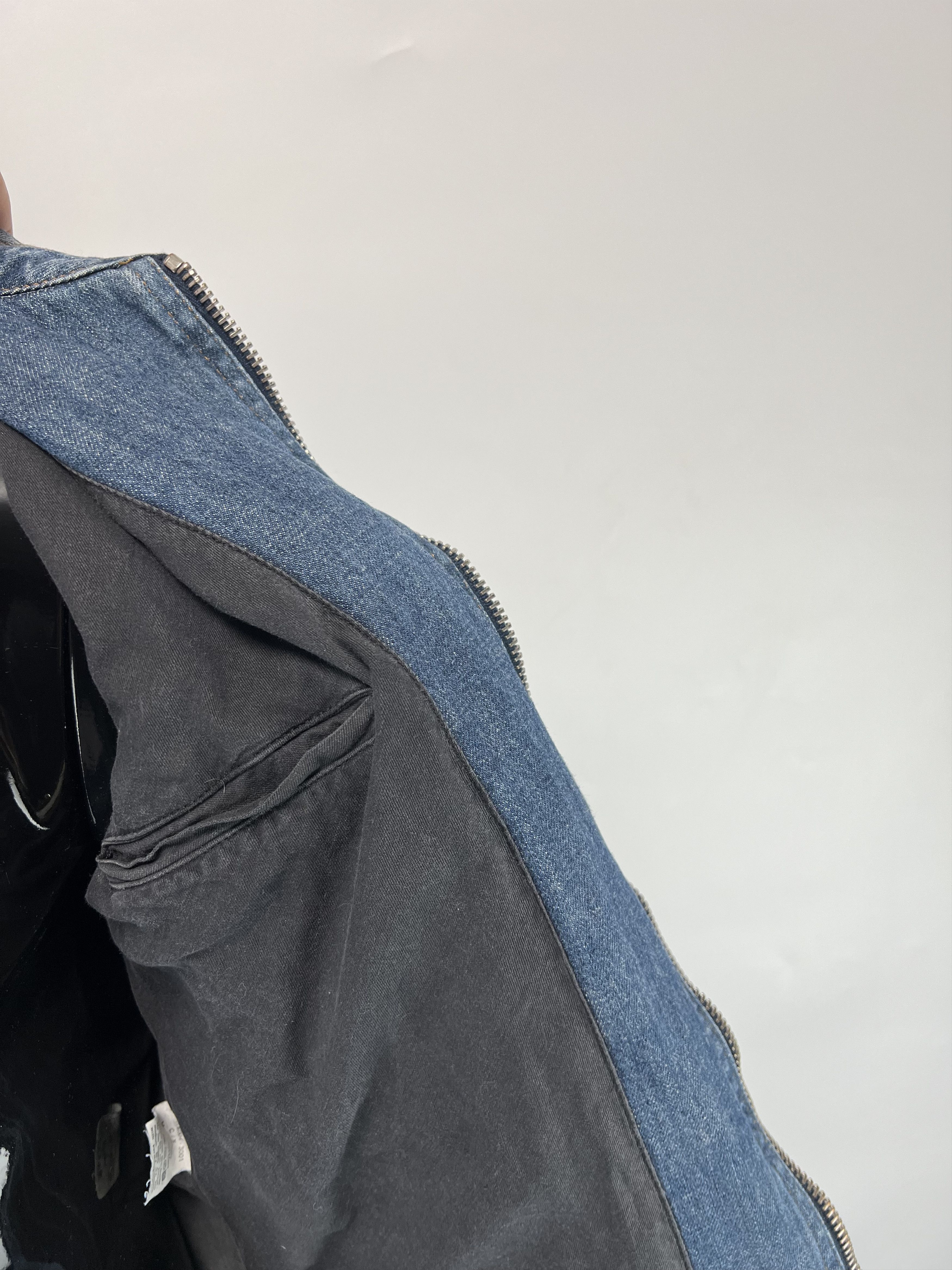 Bally Bally Rare Vtg Full Zip Distressed Denim Biker Jacket M/L Size US L / EU 52-54 / 3 - 18 Thumbnail
