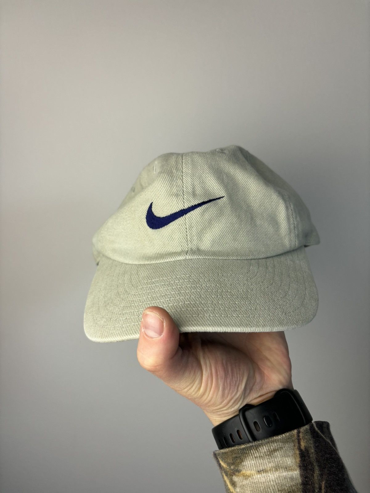 Nike Vintage 90s tan nike strap back hat purple swoosh Size ONE SIZE - 1 Thumbnail