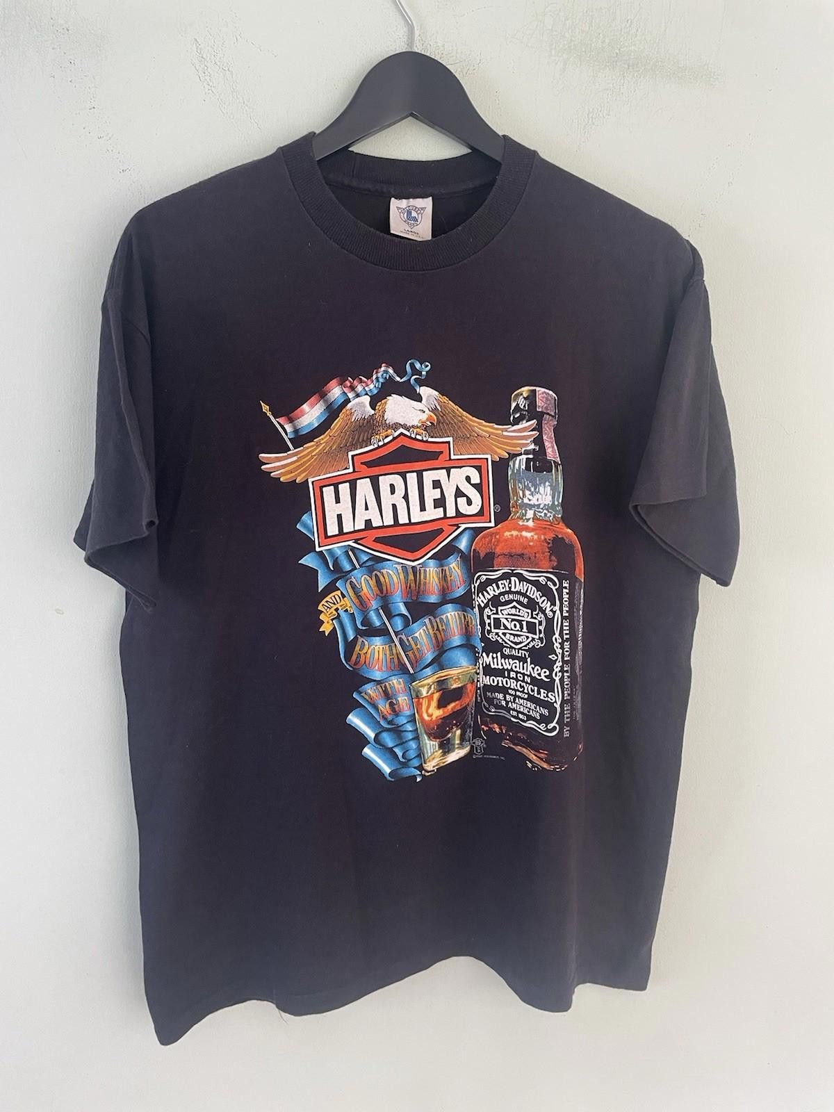 Harley Davidson Vintage Harley Davidson 1987 Jack Daniel’s Whiskey T Shirt Size US L / EU 52-54 / 3 - 1 Thumbnail