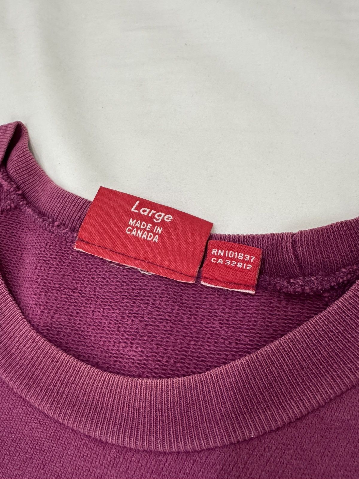 Supreme Supreme Magenta Screenprint Box Logo Crewneck 2007 Size US L / EU 52-54 / 3 - 6 Thumbnail