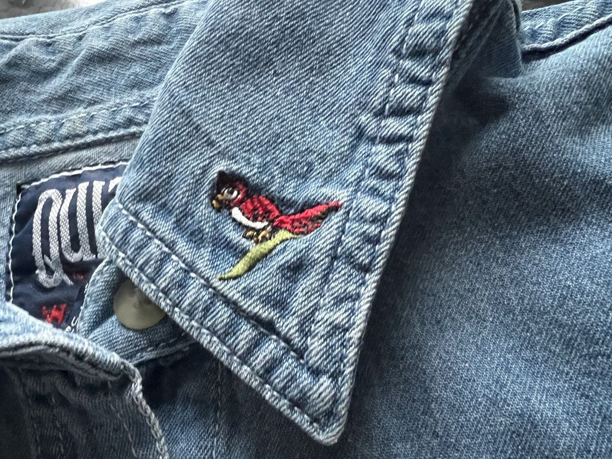 Vintage Quizz Newyork : Embroidered Animal Zoo Denim Shirt Size XXL / US 16-18 / IT 52-54 - 7 Thumbnail
