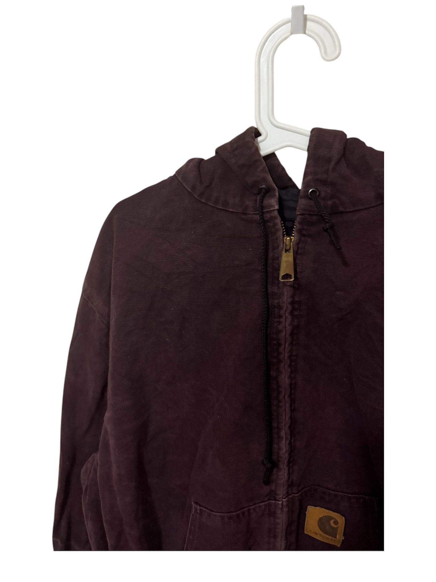 Carhartt Vintage 90s Carhartt J06 BRG Hooded Work Jacket Size US XL / EU 56 / 4 - 5 Thumbnail