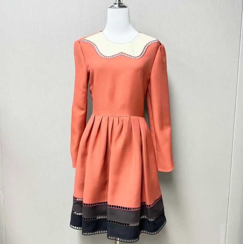 Fendi Fendi Women's Long Sleeve Color Block Dress 0089 | Grailed