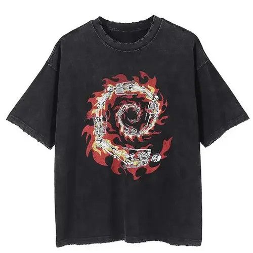 VIBE Flame Skeleton T Shirt Size US L / EU 52-54 / 3 - 4 Thumbnail