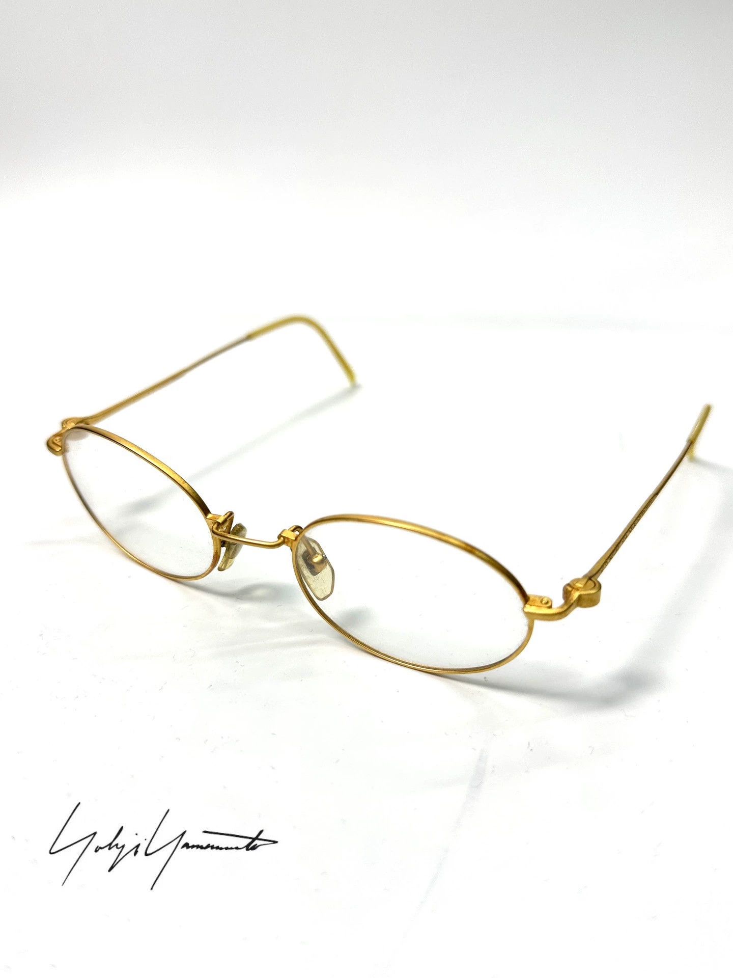 Yohji Yamamoto Yohji Yamamoto Pour Homme Gold Framed Nerd Glasses Size ONE SIZE - 1 Thumbnail