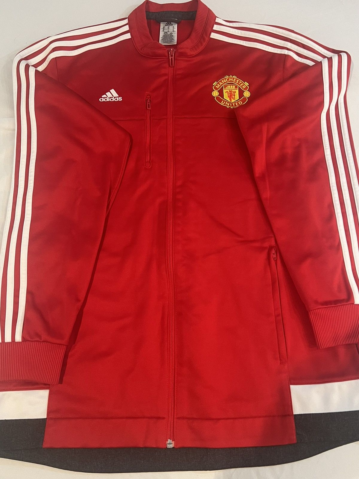 Adidas × Vintage 2015/16 Men’s Adidas Manchester United Anthem Jacket Red XL Size US XL / EU 56 / 4 - 3 Thumbnail