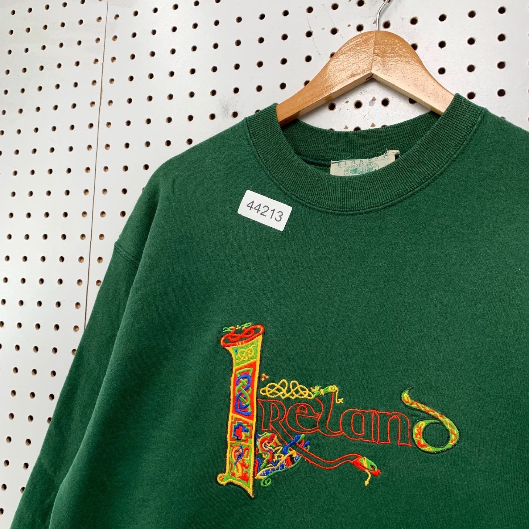 Vintage VINTAGE Blarney Woolen Mills IRELAND Sweatshirt Crewneck Mens Medium Green Fleece Ireland Graphic Print Pullover M Mens Size US M / EU 48-50 / 2 - 4 Thumbnail