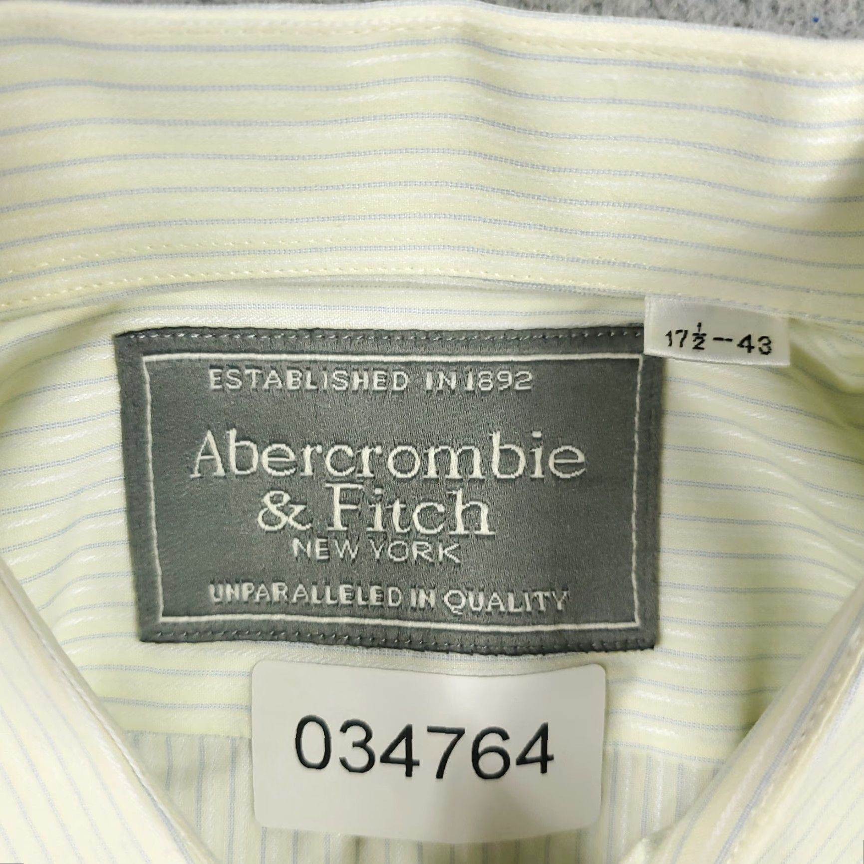 Abercrombie & Fitch Abercrombie & Fitch Button-Up Shirt Mens Size 17.5 Yellow Striped Long Sleeve Classic Preppy Size US XL / EU 56 / 4 - 8 Thumbnail