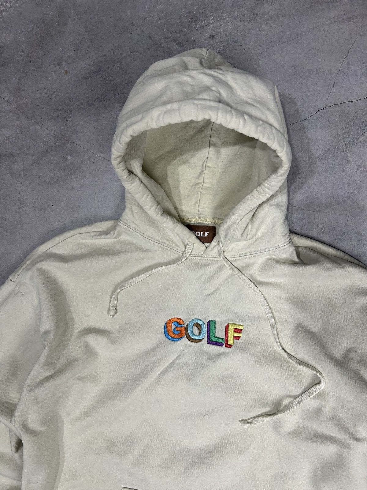 Golf Wang Golf logo hoodie embroidered cream multi color rare Size US M / EU 48-50 / 2 - 4 Thumbnail