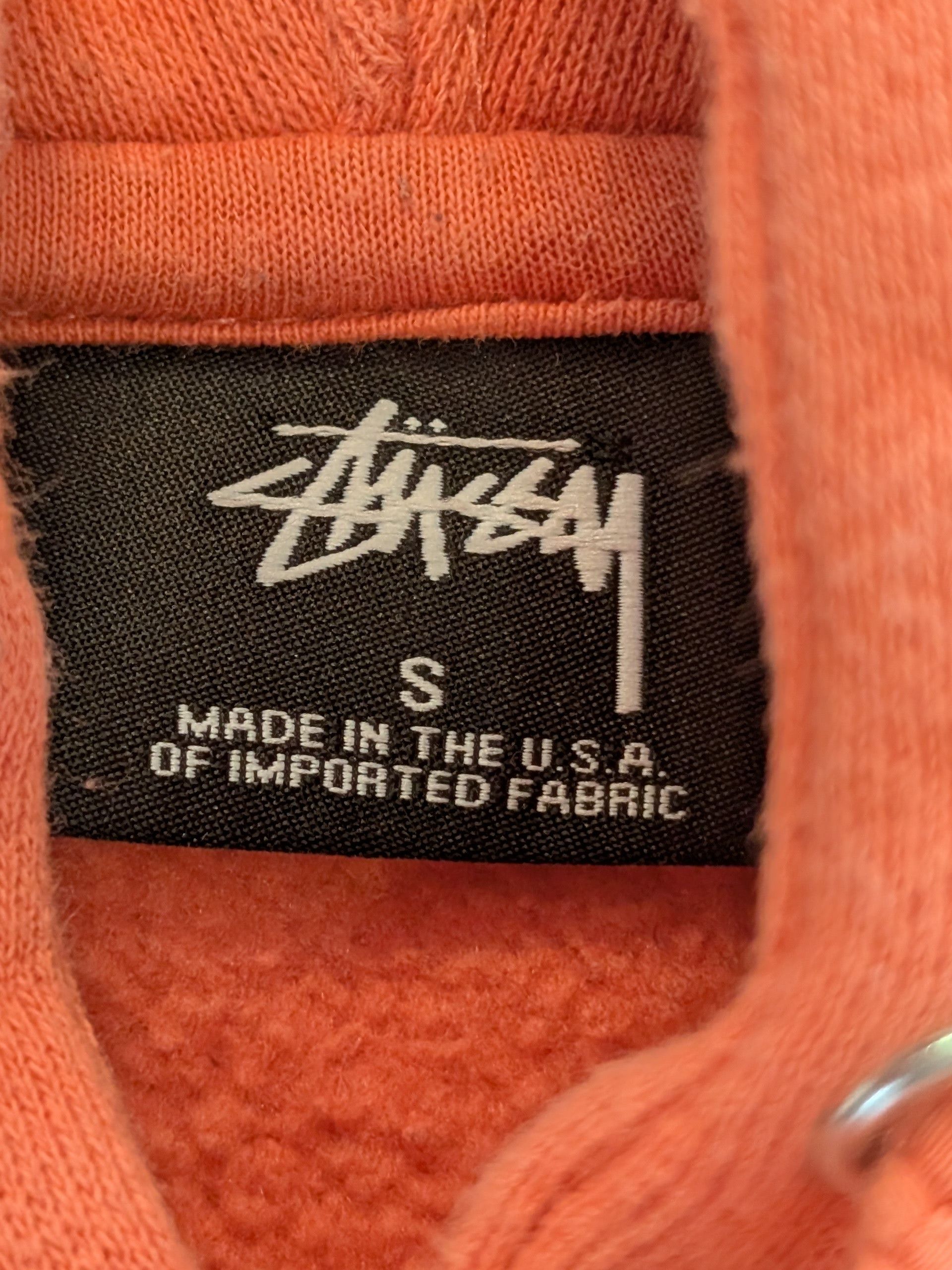 Stussy Stussy Embroidered Spell Out Hoodie Coral Made in USA Size S Size US S / EU 44-46 / 1 - 3 Thumbnail