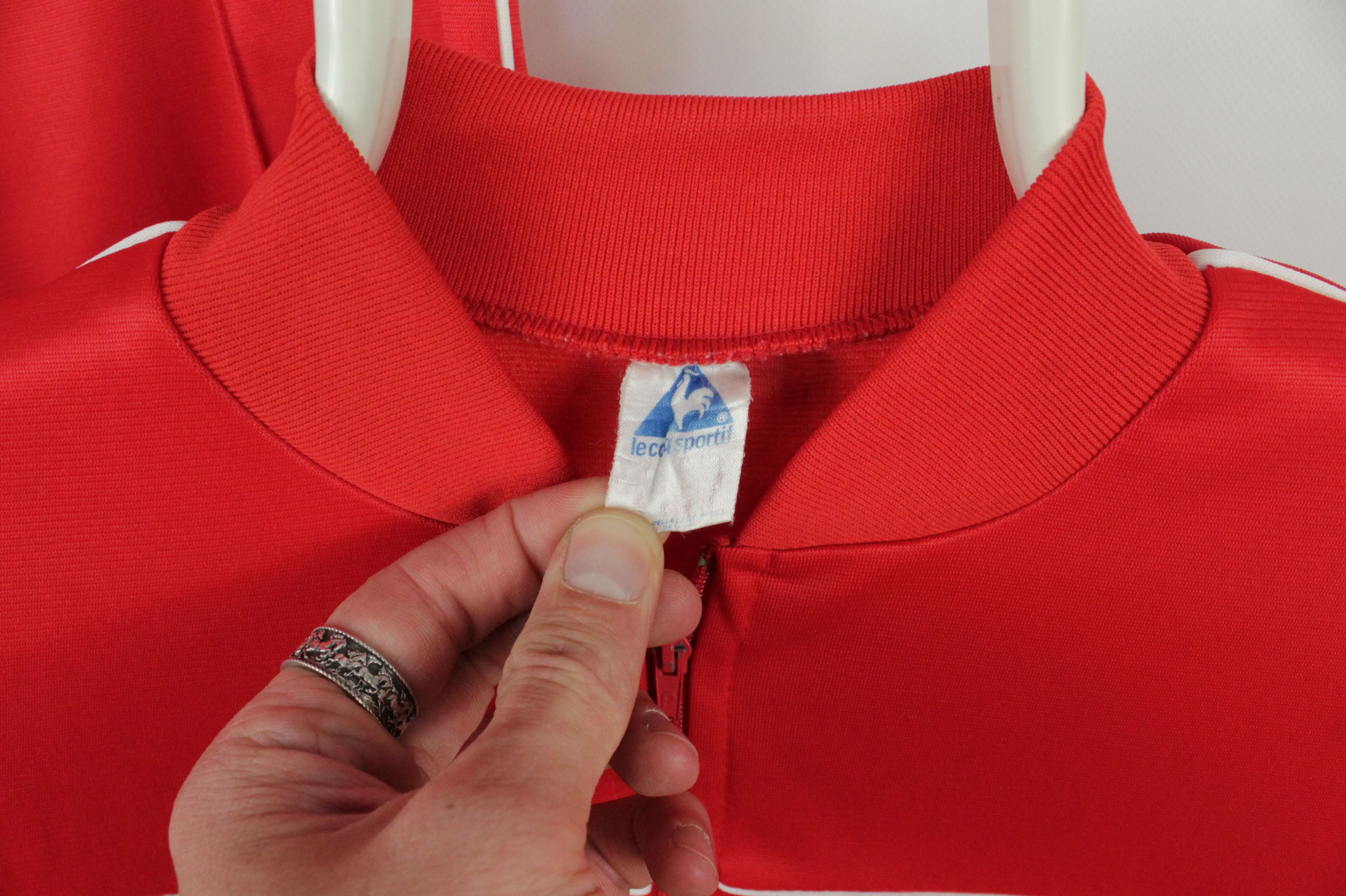 Le Coq Sportif RARE Vintage 80's Le Coq Sportif Red Tracksuit Satus Suisse Size US S / EU 44-46 / 1 - 4 Thumbnail