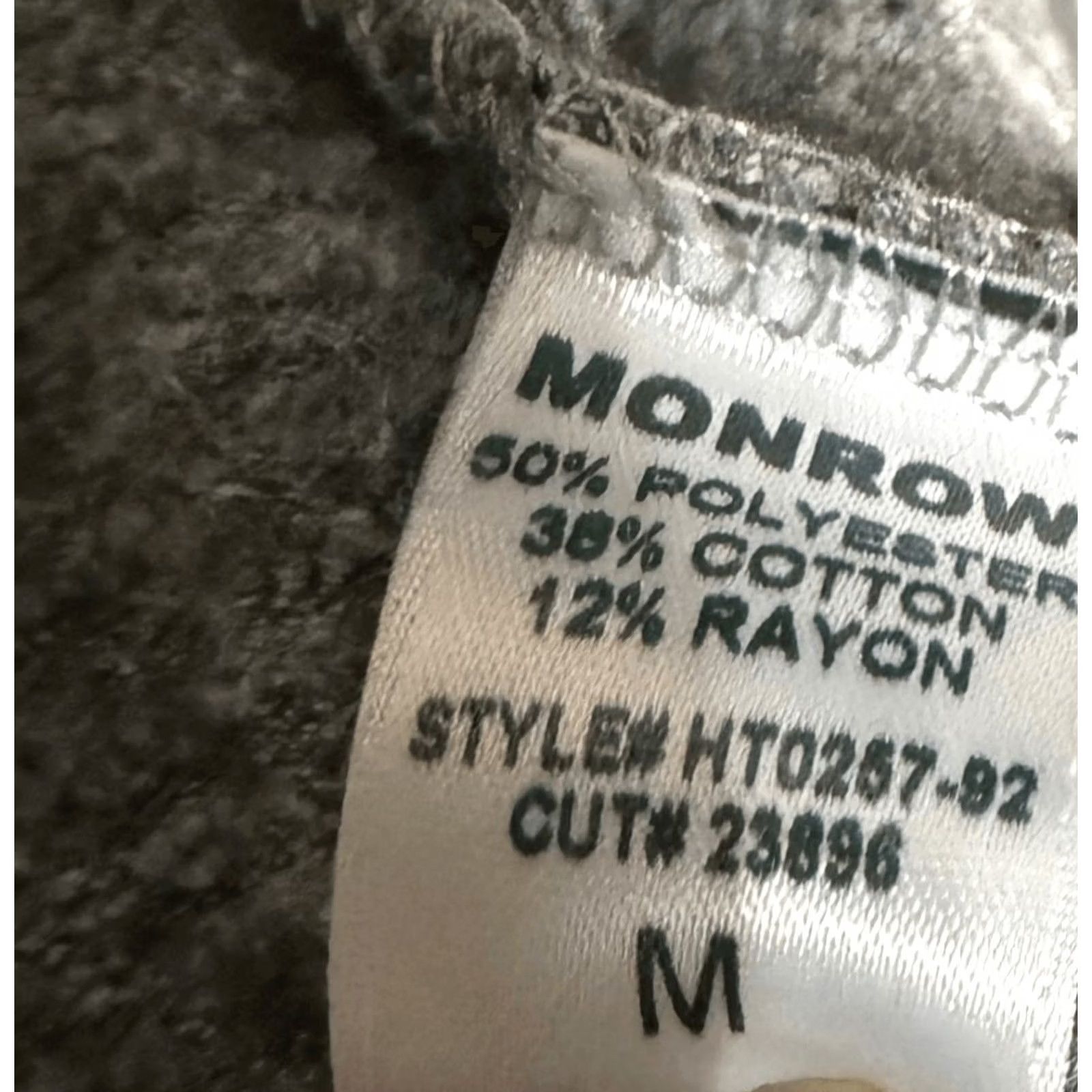 MONROW VINTAGE Monrow Women's Crew Neck Original Fleece Raglan Pullover Gray M Size M / US 6-8 / IT 42-44 - 2 Thumbnail