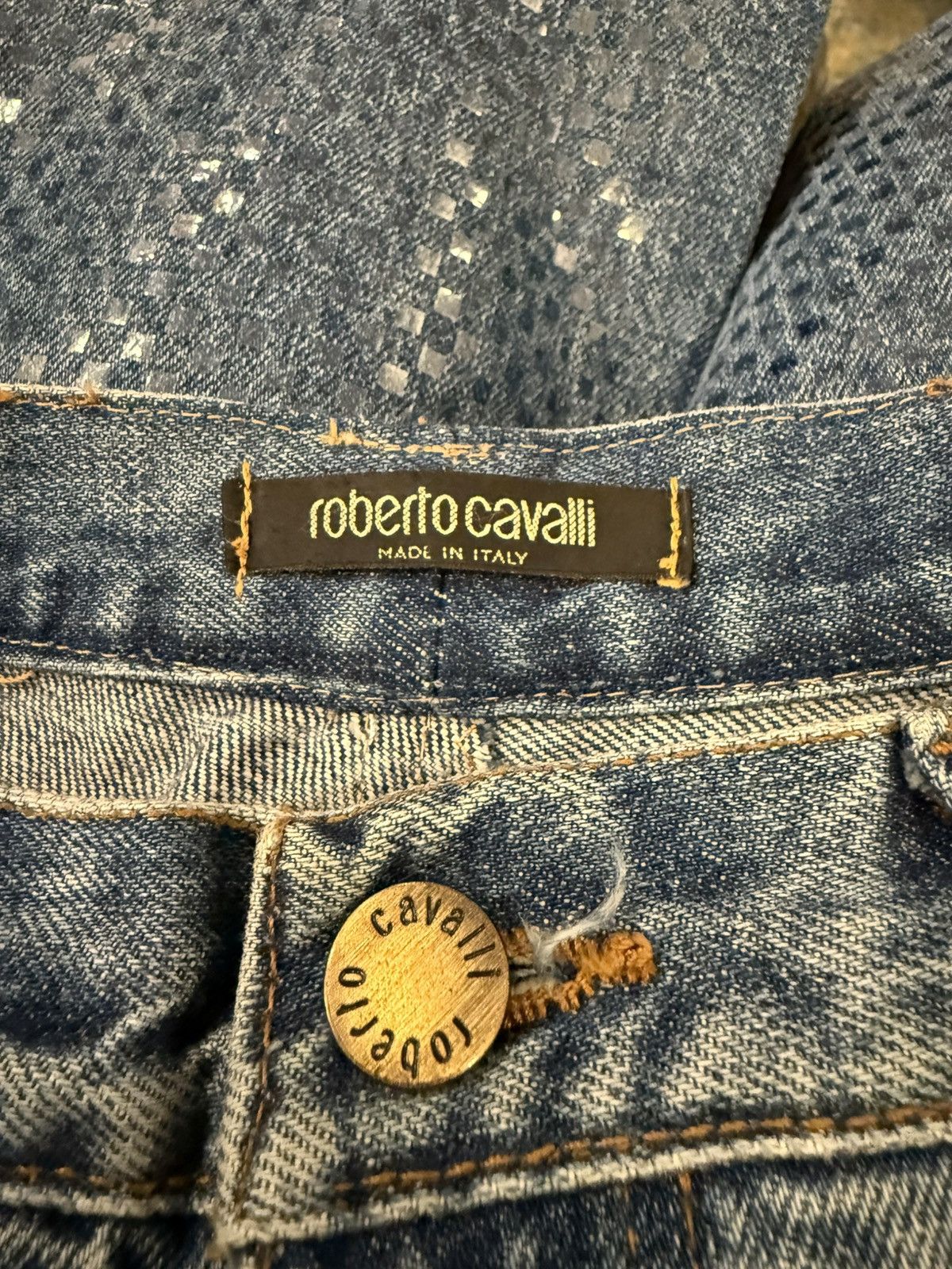 Just Cavalli Archive Roberto Cavalli Vintage Y2K Scale Full print Jeans Size 28" / US 6 / IT 42 - 12 Thumbnail