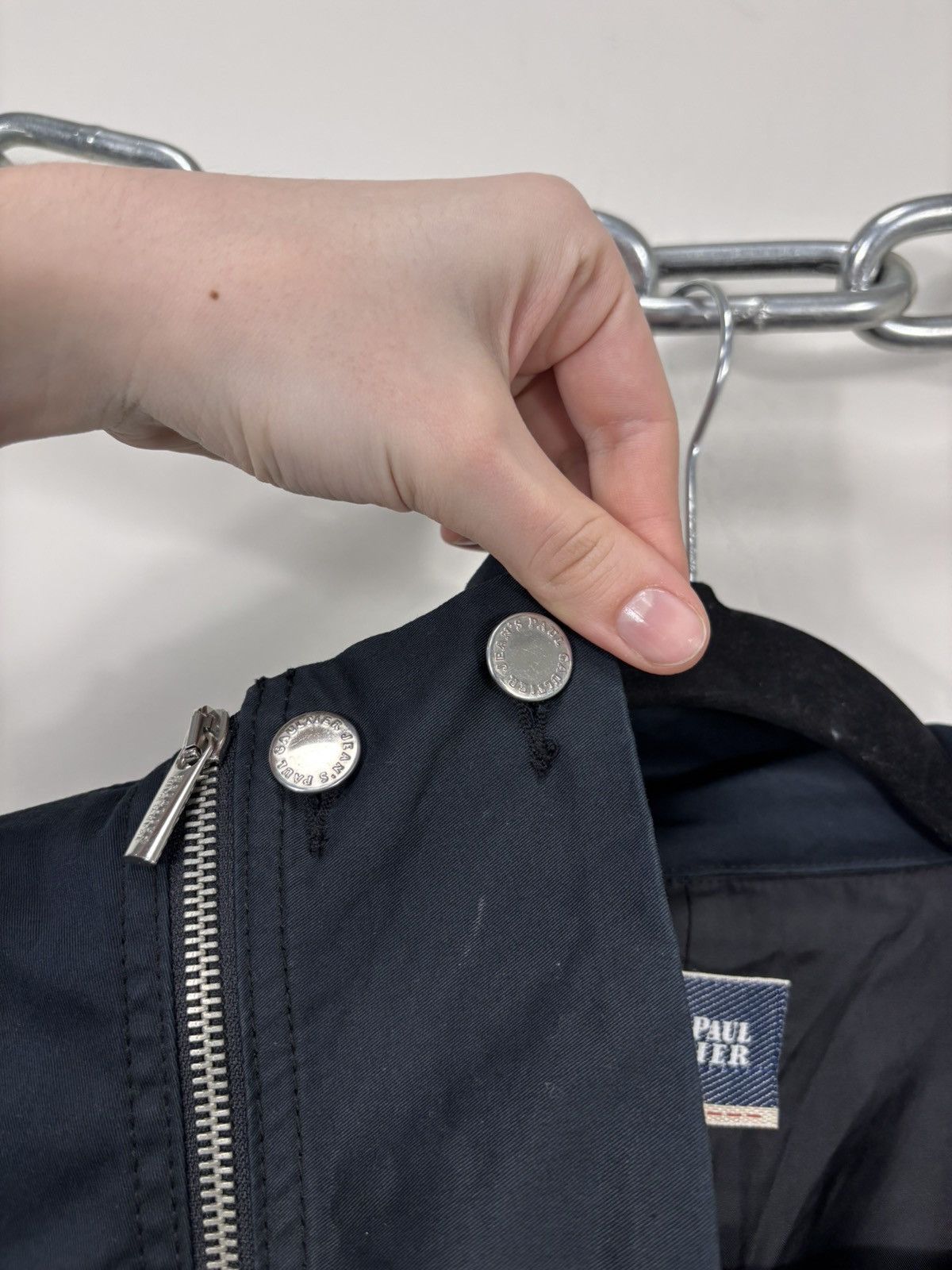 Jean Paul Gaultier Jean Paul Gaultier Women’s Navy/Black Asymmetrical Jacket Size L / US 10 / IT 46 - 14 Thumbnail