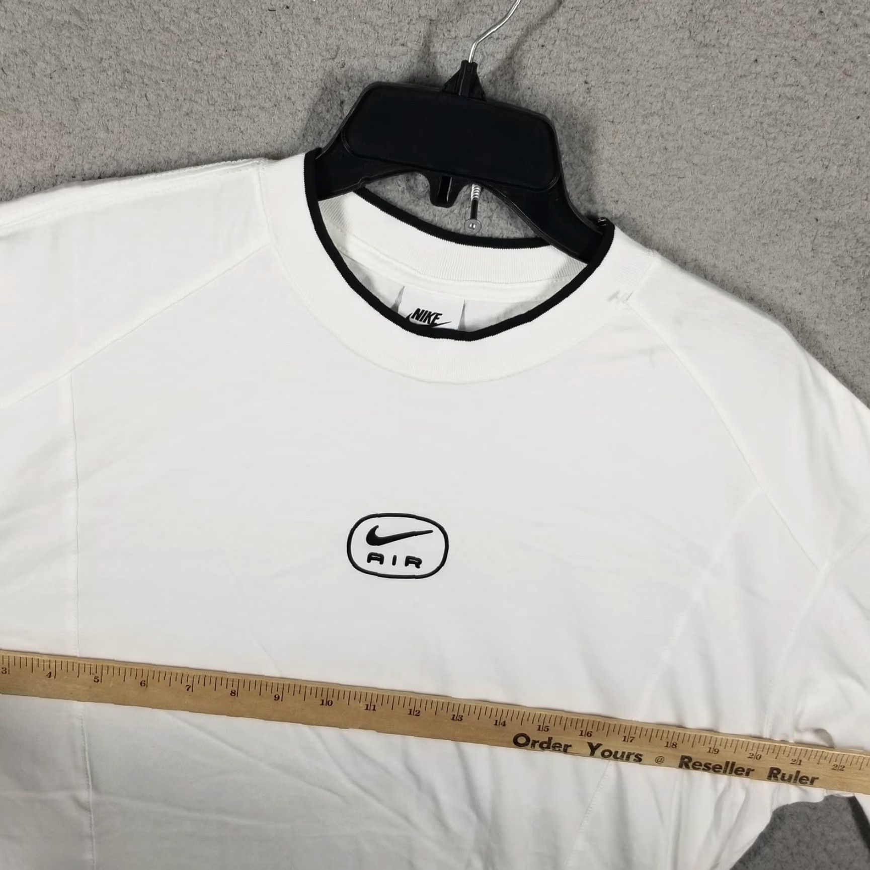 Nike Nike Air Shirt Mens M White Black Ringer T-Shirt Raglan Logo HM0182-100 Size US M / EU 48-50 / 2 - 7 Thumbnail