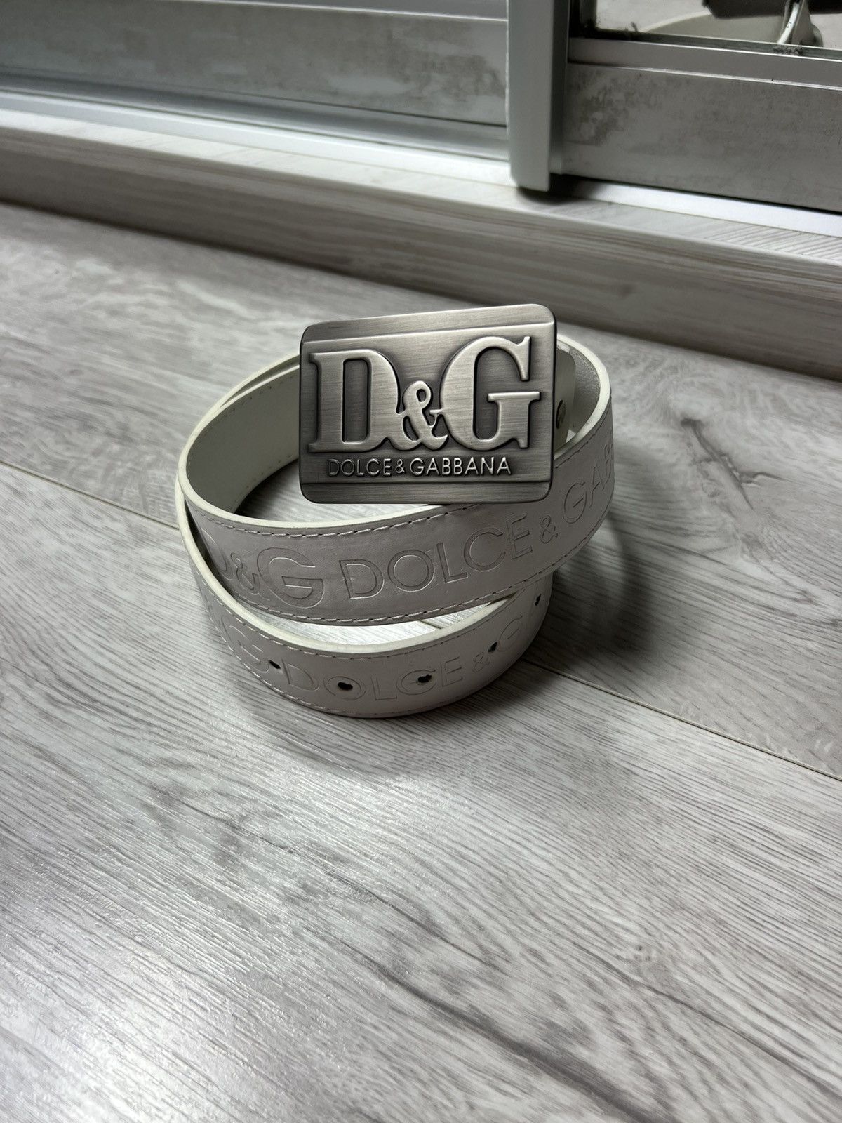 Vintage Dolce Gabbana Style Big Metal Logo DG Belt