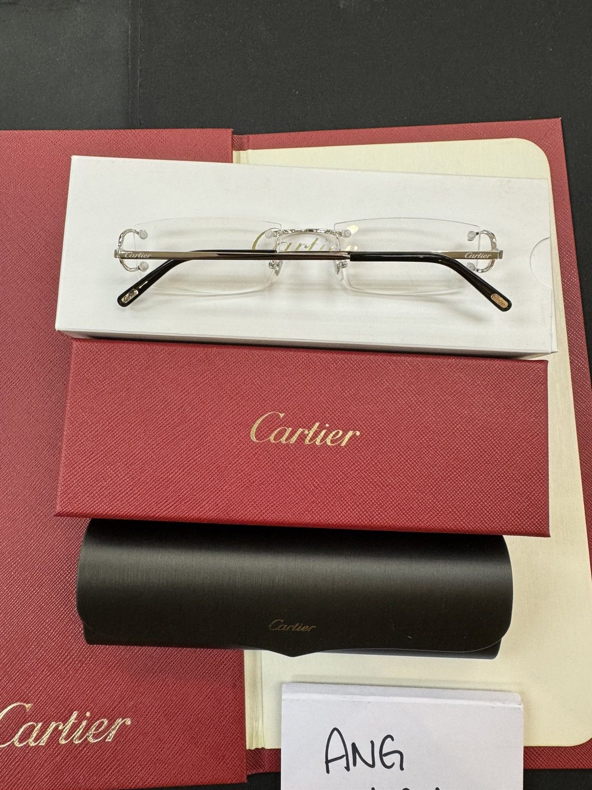 Cartier NEW Cartier Platinum Big C’s Eyeglasses Glasses Size ONE SIZE - 2 Thumbnail
