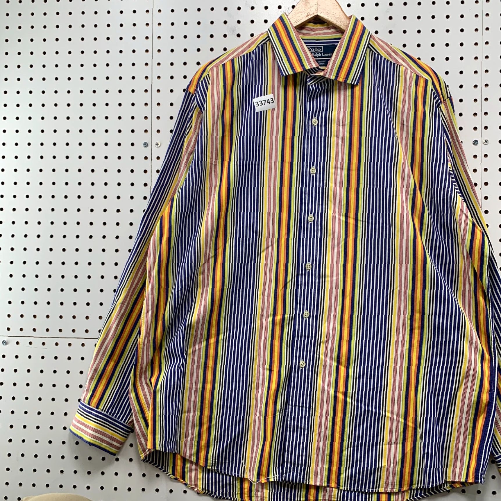 Polo Ralph Lauren VINTAGE Polo Ralph Lauren Westerton Button Down Shirt Mens XL Yellow Striped 26x33 Preppy Western 90s Mens Size US XL / EU 56 / 4 - 3 Thumbnail