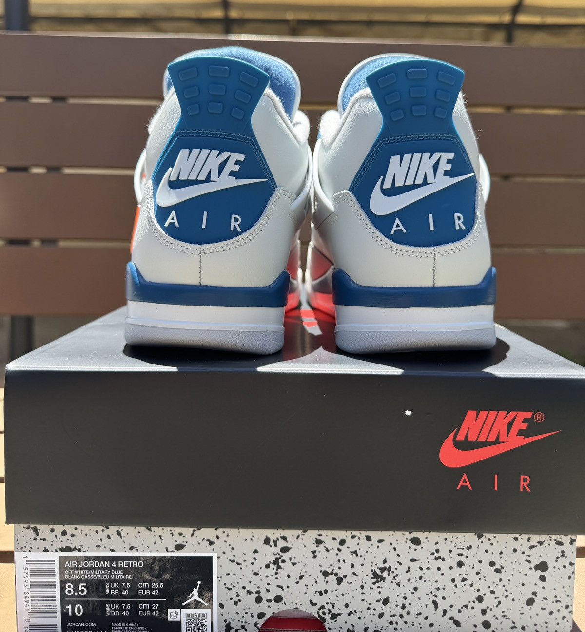 image of Jordan Nike Jordan 4 Military Blue Shoes, Men's (Size 8.5)