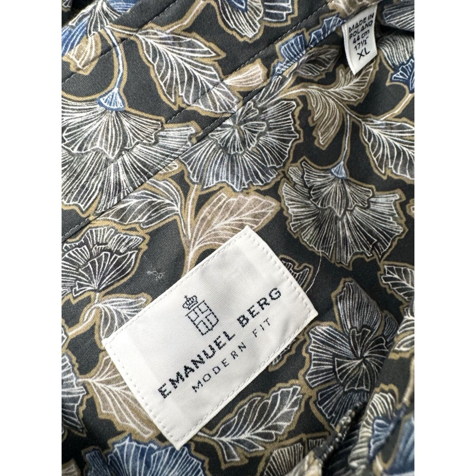 Reyn Spooner EMANUEL BERG - NEW w TAG - Floral Hawaiian XL Shirt - Button-Up - Men - Short Sleeve - Blue / Brown / White - Hawaiian Theme - XL Size US XL / EU 56 / 4 - 4 Thumbnail