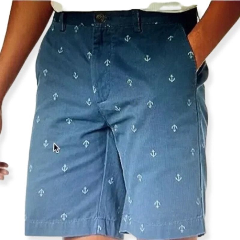 Other Amazon Essentials Chino Short Nautical Anchor Blue White 42 Size US 42 / EU 58 - 1 Thumbnail