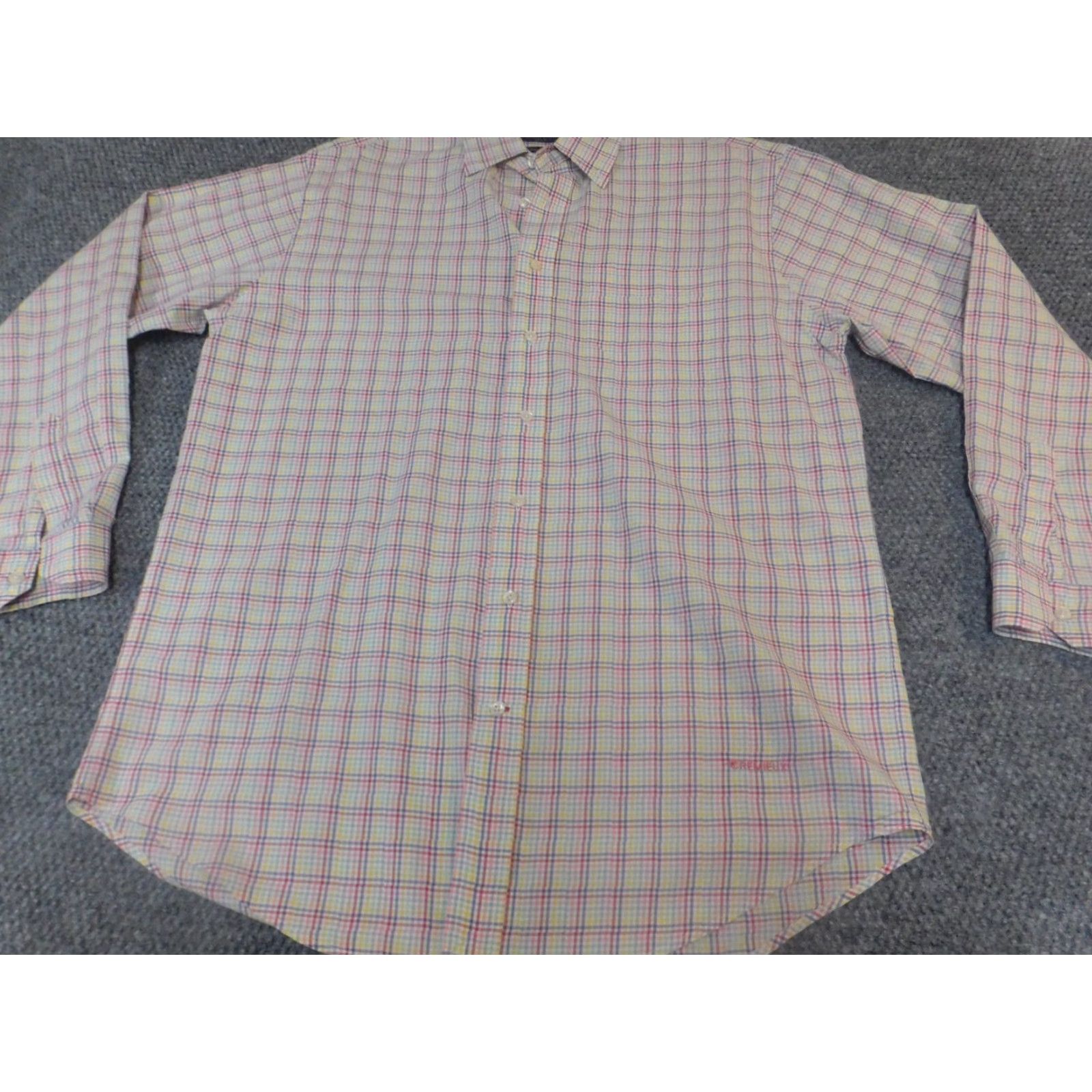 Cremieux Daniel Cremieux Mens Shirt M Pink Plaid Button-Down Collared Long Sleeve Knit Cotton Multicolor Size US M / EU 48-50 / 2 - 3 Thumbnail