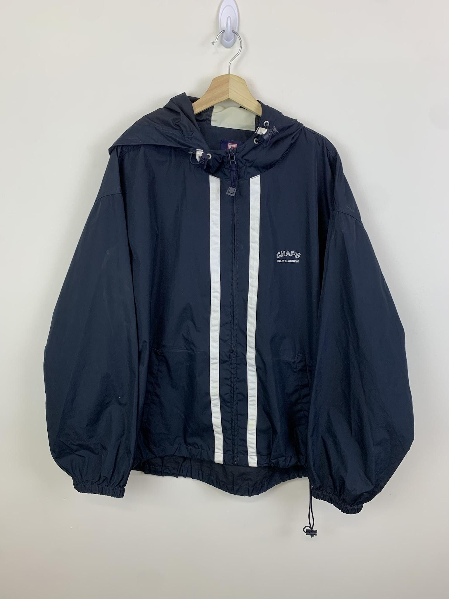 image of Polo Ralph Lauren x Vintage Chaps Rl Striped Navy White Windbreaker, Men's (Size XL)