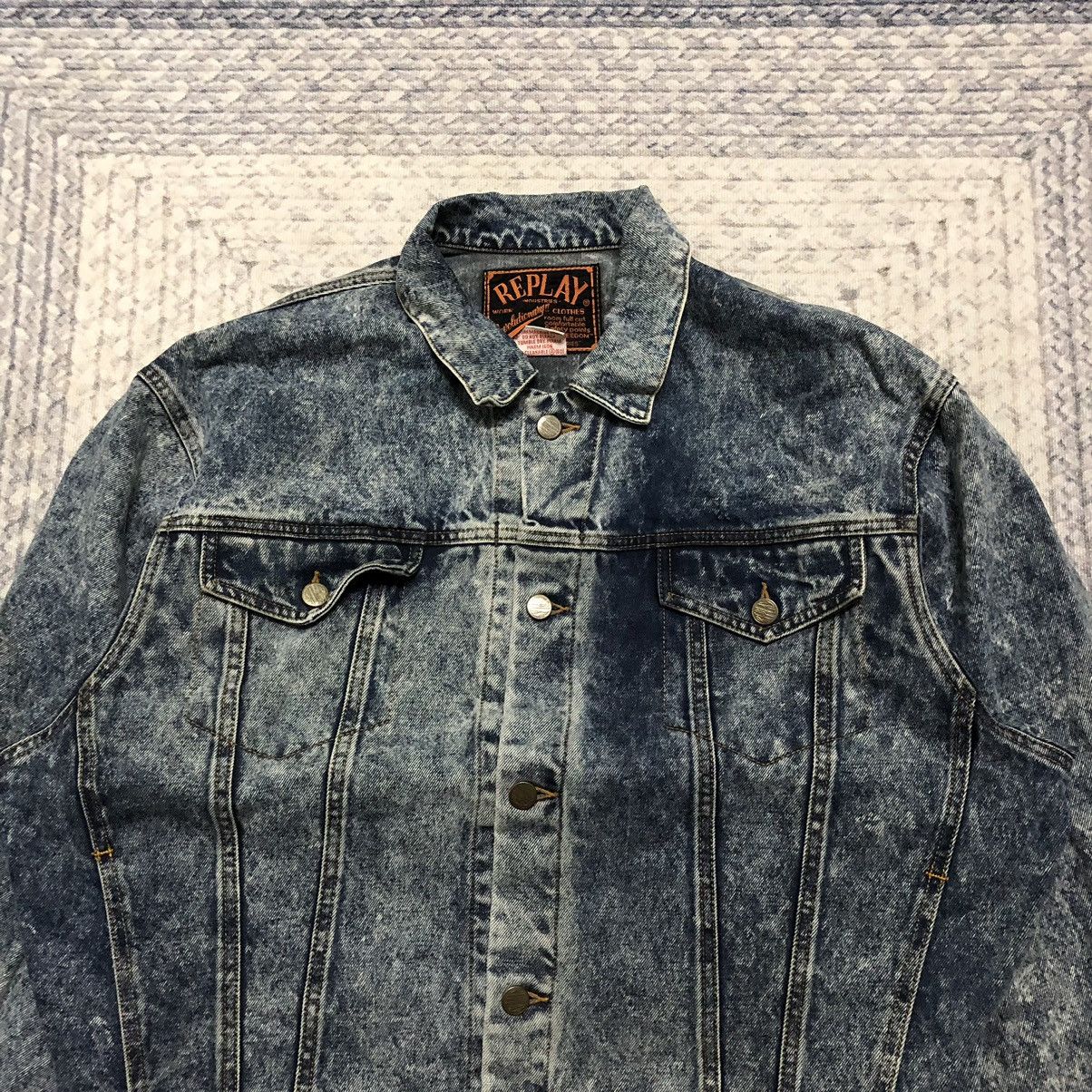 Replay × Vintage Rare Faded Vintage Replay Stone Washed Denim Jacket Size US XL / EU 56 / 4 - 2 Thumbnail