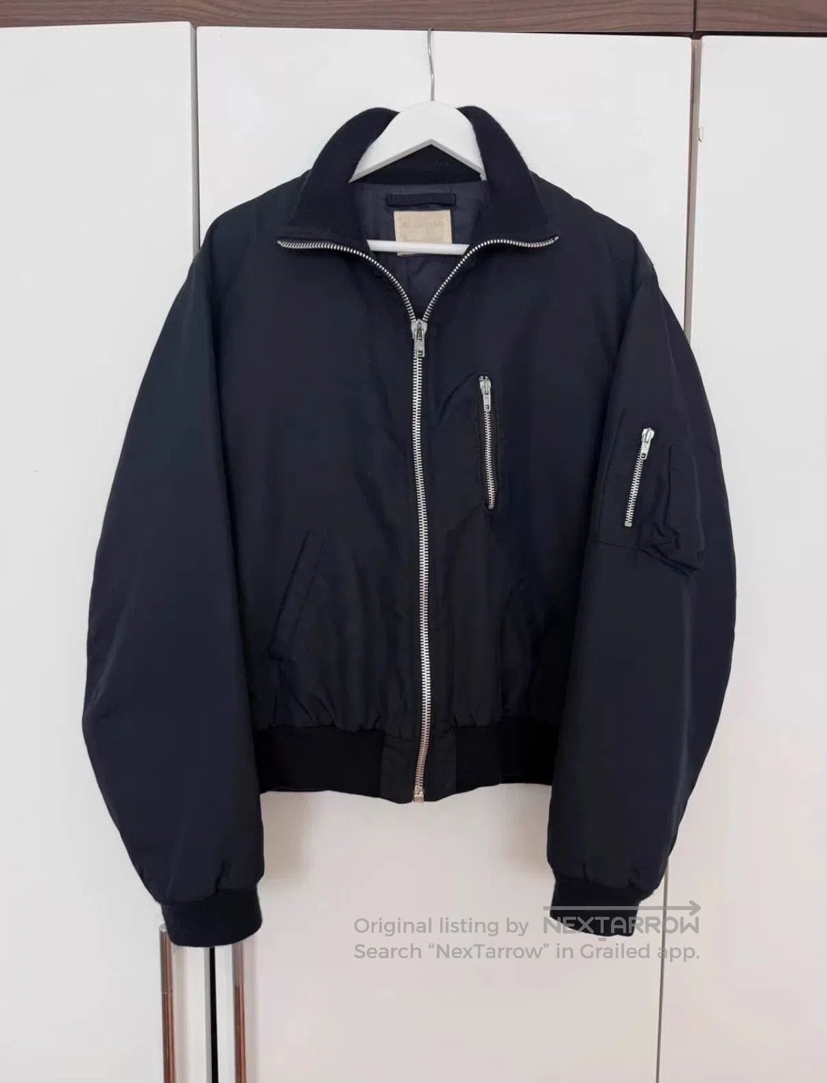 Helmut Lang Black Bomber Jacket with Zip Pockets - Size M. Size US M / EU 48-50 / 2 - 2 Thumbnail